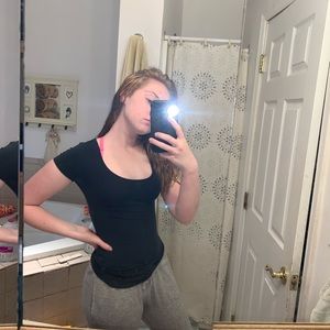 Dark green tight H&M shirt